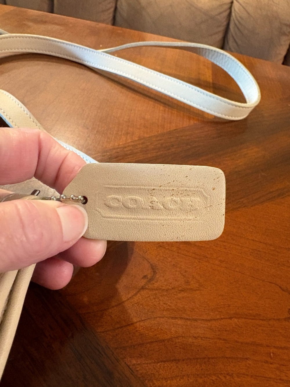 Coach Classic Cream Leather Small Crossbody Bag - Women - Picture 4 of 15